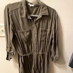Green Utility Romper